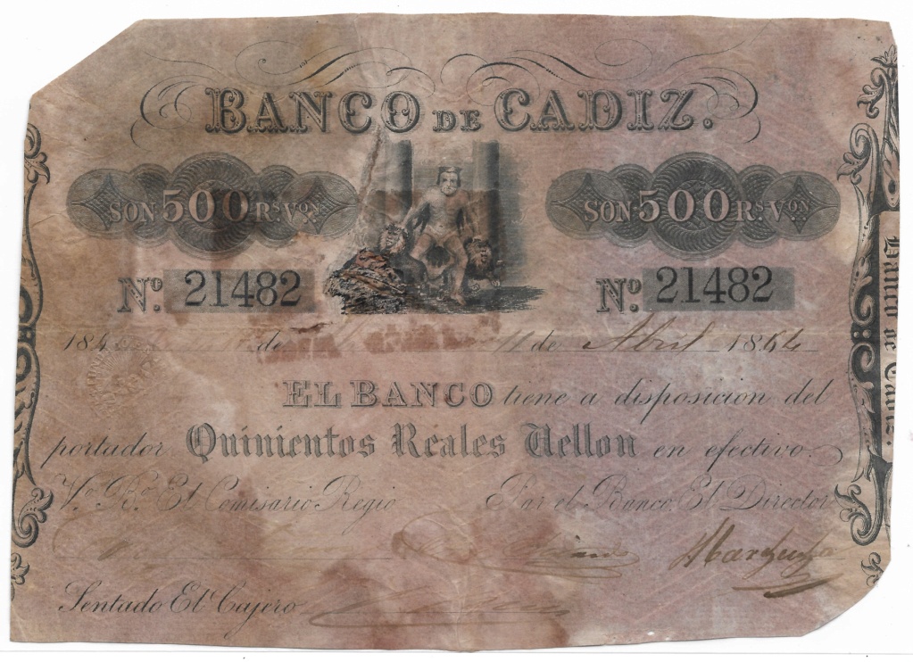 Billetes del Banco de Cádiz 6_500_12