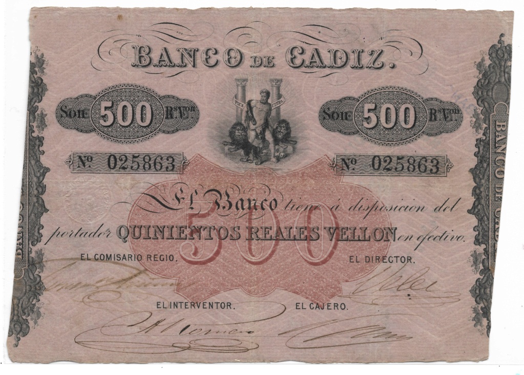Billetes del Banco de Cádiz 7_500_11