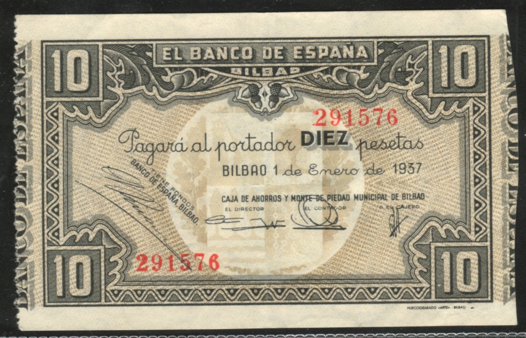 10 / 25 Pesetas 1937 “Bilbao”  B07-1010
