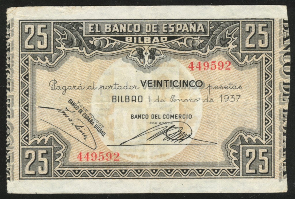 10 / 25 Pesetas 1937 “Bilbao”  B09-2510
