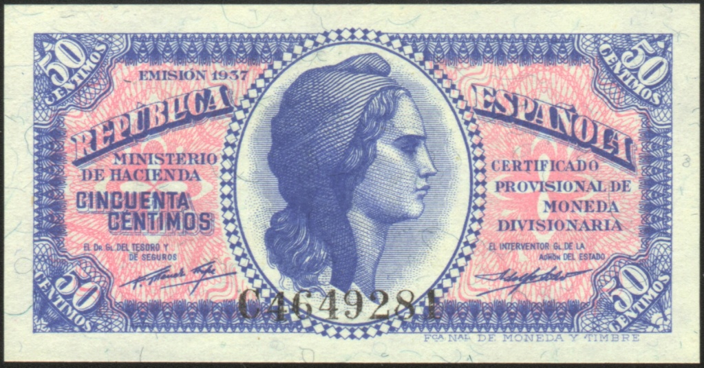 50 Céntimos Segunda Republica España 1937 H01-5010