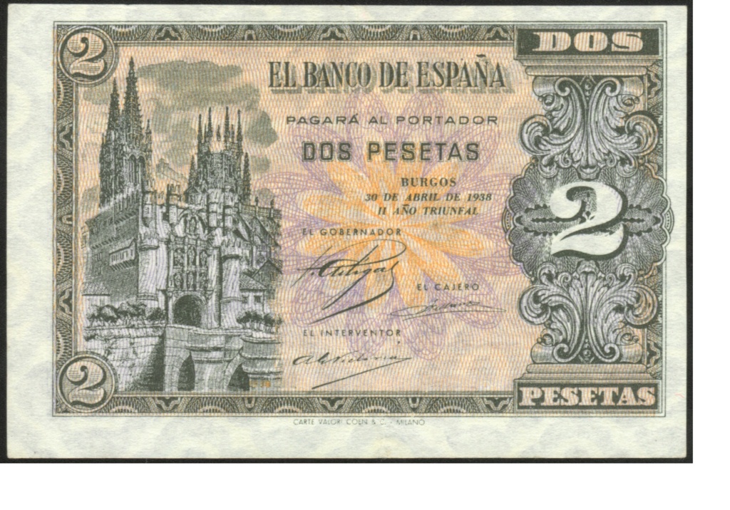 2 pesetas de 30 abril 1938 1938 P23-do11