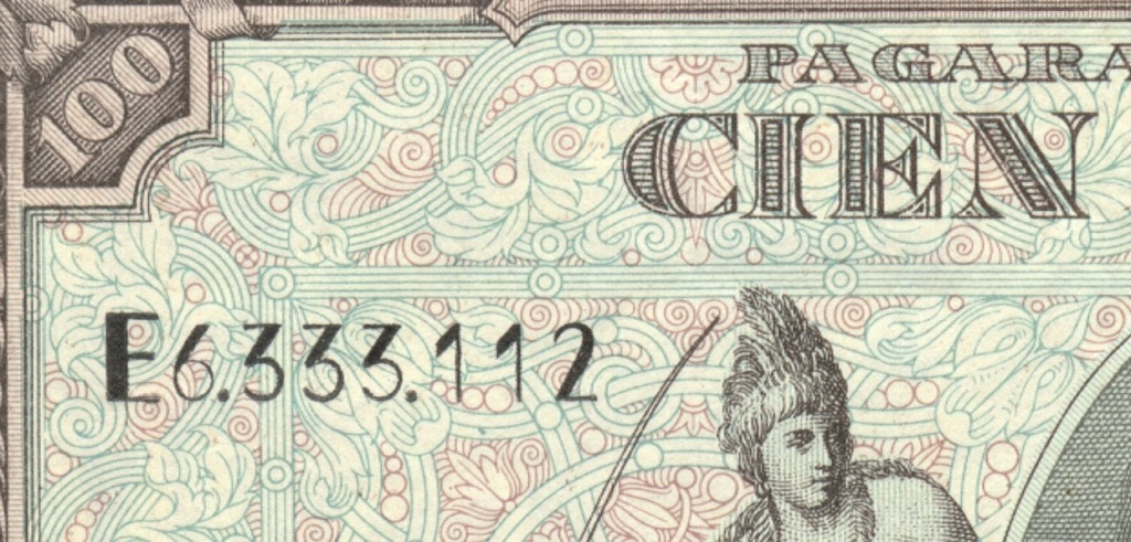 100 pesetas 1940 serie I P69-1011
