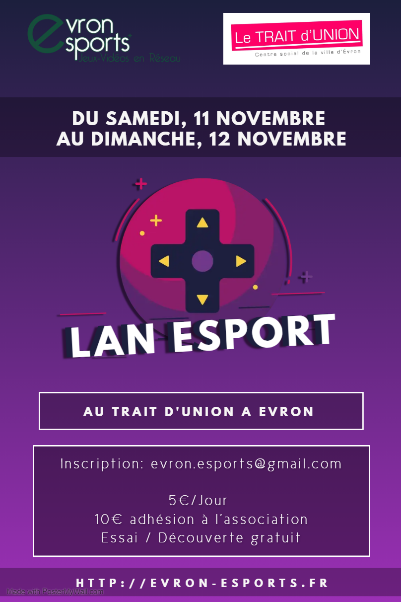 EVRON ESPORTS LAN #14 [DU 11 AU 12 NOV 2023] Affich11