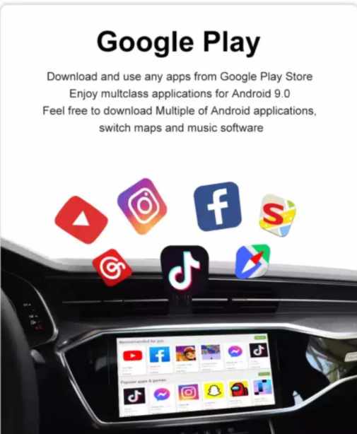 Streaming box Carplay Android Auto Youtube, Netflix E Mais 610