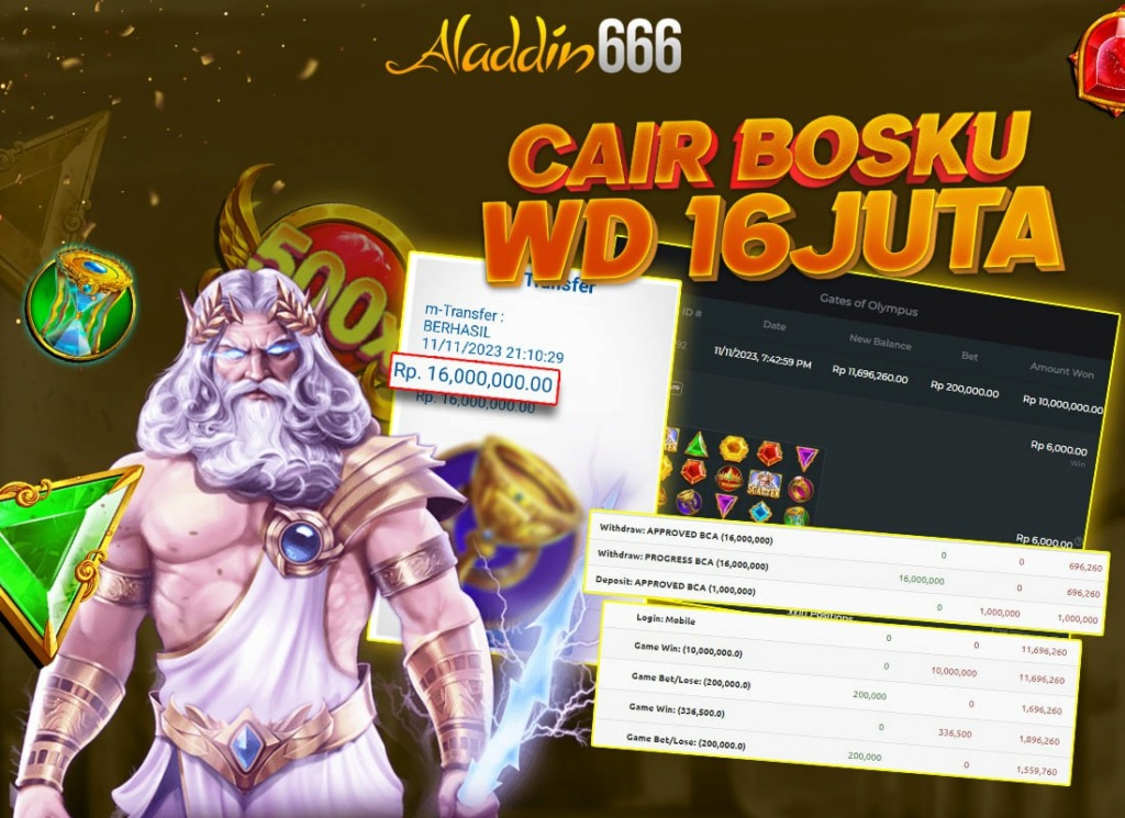 ALADDIN666 - JACKPOT SLOT GATES OF OLYMPUS : SABTU 11 NOV 2023 143