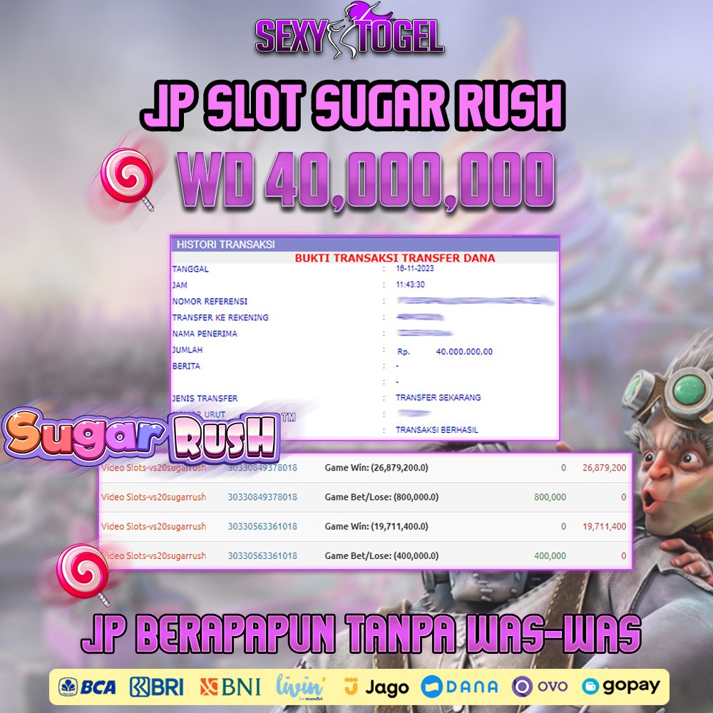 SEXYTOGEL - JACKPOT SLOT SUGAR RUSH : KAMIS 16 NOV 2023 150
