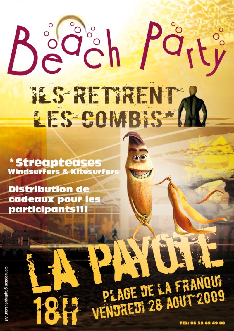 La Franqui  : Beach Party, Vendredi 28 Août Affich11