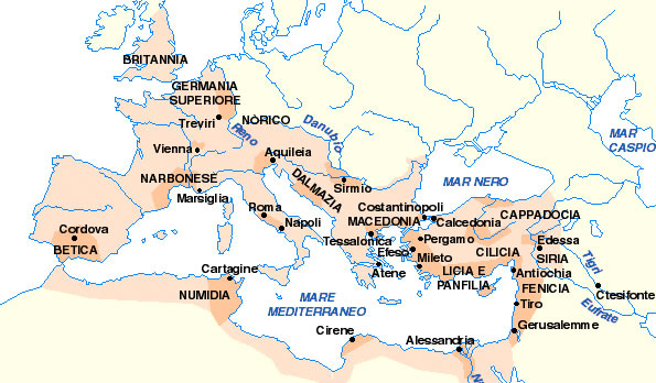 Atlante storico - IL MONDO ROMANO (VIII a.C.-V d.C.) Crist310