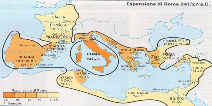 Atlante storico - IL MONDO ROMANO (VIII a.C.-V d.C.) Espans11
