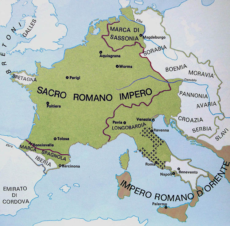 Atlante storico - L'ALTO MEDIOEVO (V-X d.C.) Mappa012