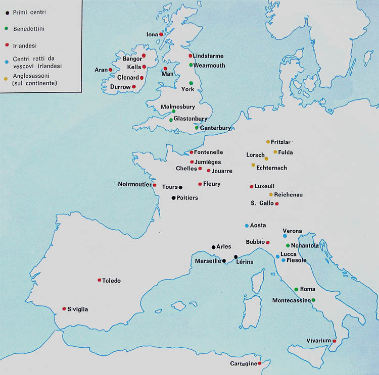 Atlante storico - L'ALTO MEDIOEVO (V-X d.C.) Mappa014