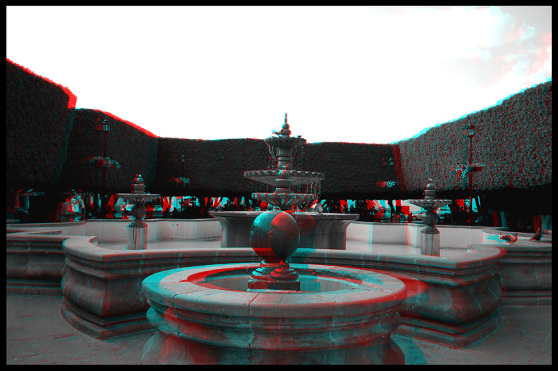 [anaglyphes] fontaine mexicaine Dsc_5510