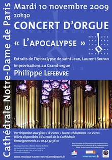 Concerts d'Orgue du MARDI à la cathédrale Notre-Dame de Paris 3_10no10