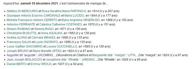 12 NOTRE ARBRE : Mariages de DECEMBRE 001118