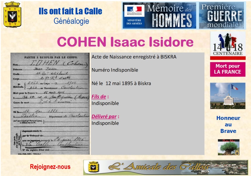 Re: 2018-un siecle après, on s'en souvient et Honneur à eux : Noms comment par C Cohen-10