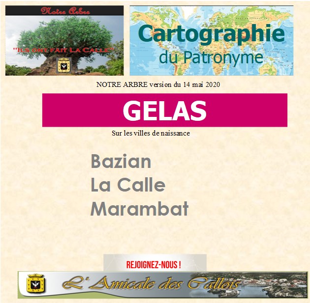 Les patronymes en lien avec La Calle commençant par G Gelas-10