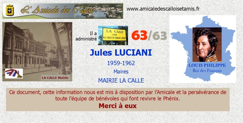 1870-1962 : Les MAIRES de La Calle Mairel40