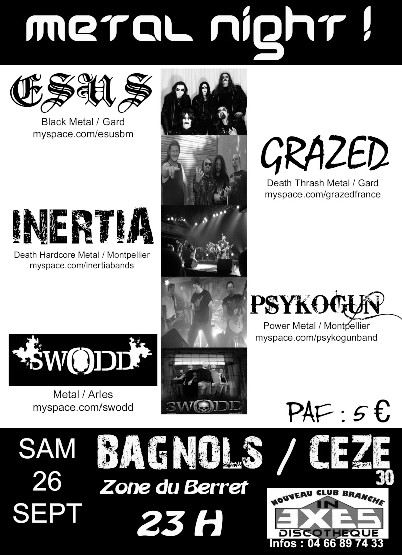 Metal Night à Bagnol le 26 Septembre Affich10