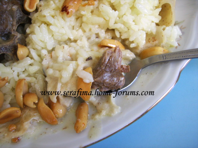  - Мансеф - традиционный иорданский рис с бараниной и кефирной шорбой. Араб.кухня Imag0520