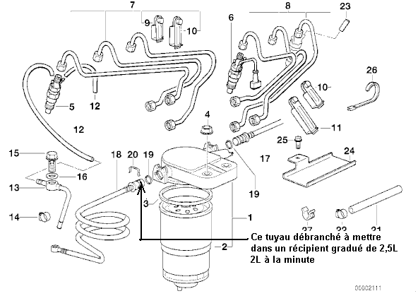 [ Bmw e39 525 tds an 1997 ] des  bulles d'air dans le circuit de gasoil  13_tuy10