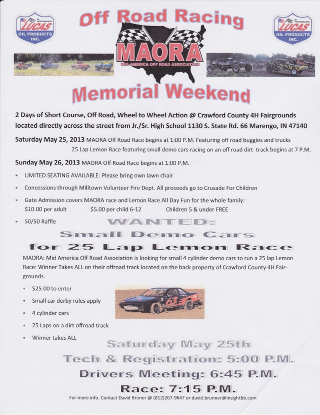 Memorial Weekend Race: May 2013 May_sp12