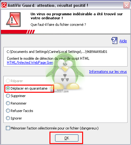 Comment envoyer une détection chez avira avec  Antivir 9 français - Version Classic Antivi14