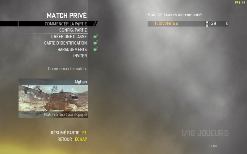 Lancer un match priv entre TLDiens Codmw230