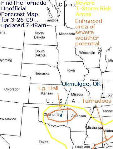 3-26-09 FCST/NOW: TX/OK/AR/MS/LA/AL/GA 3260910