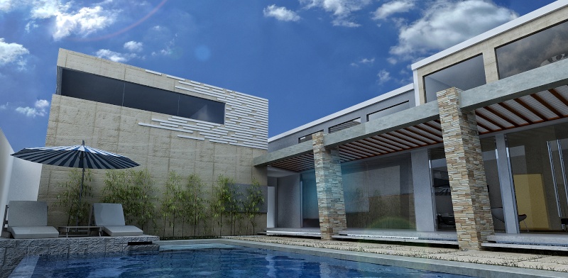 Atrium house with pool 310