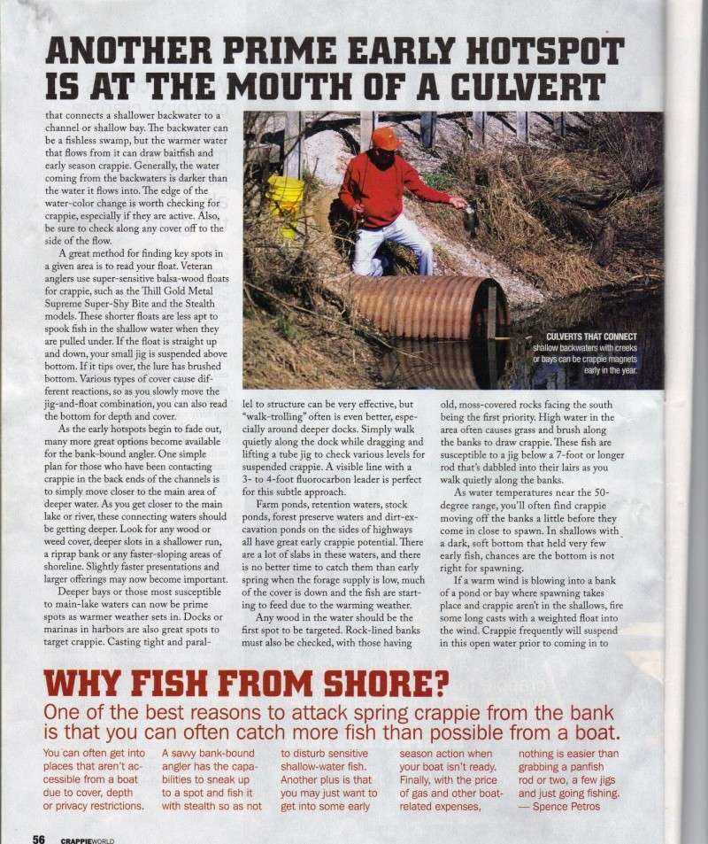 leave the boat at home...article in crappie world. for the bank fishing guys Page210