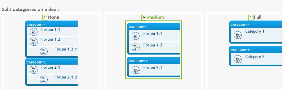 where from i can change the look of sub categories/forum? Untitl14