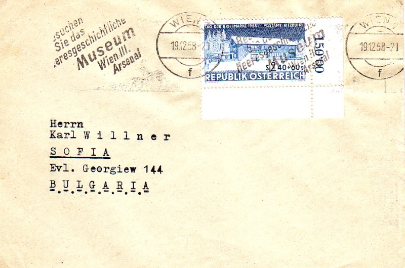 1945 - Sammlung Bedarfsbriefe Österreich ab 1945 195810