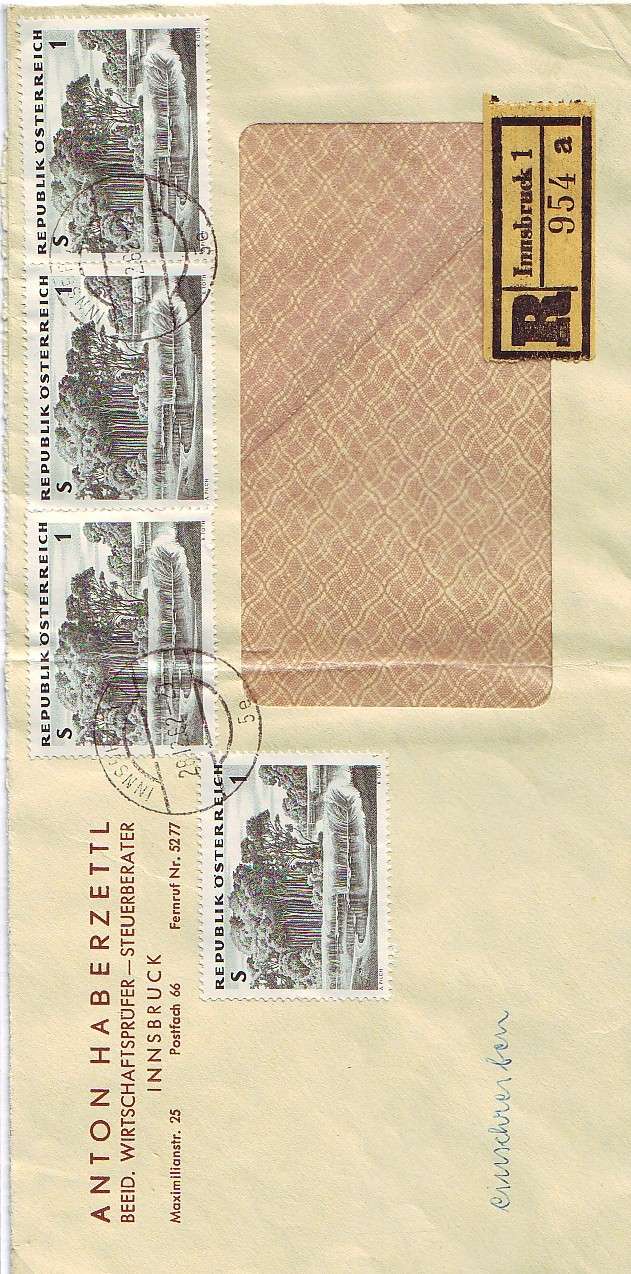 stempel - Sammlung Bedarfsbriefe Österreich ab 1945 196210