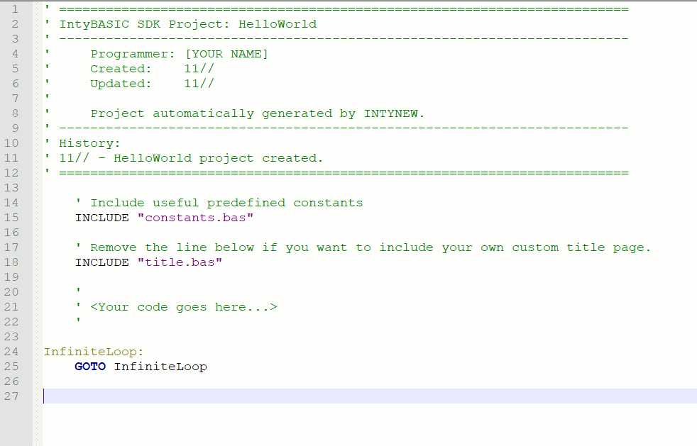 [TUTO] Hello IntyBASIC Ss0310