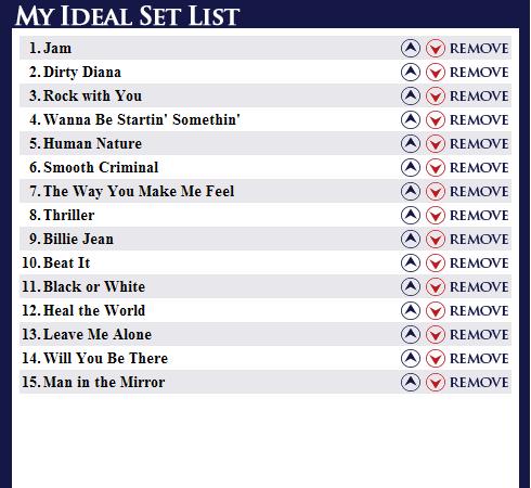 Vota la tua tracklist ideale per i concerti di Michael Jackson Trackl10