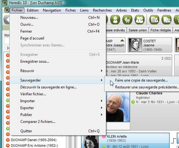 Sauvegarder son fichier de généalogie Scree121
