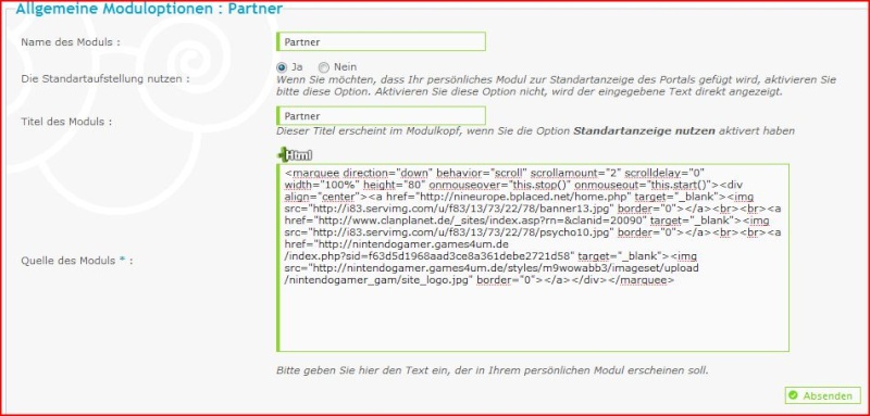 Lauftext Generator - Code funktioniert nicht. A11149