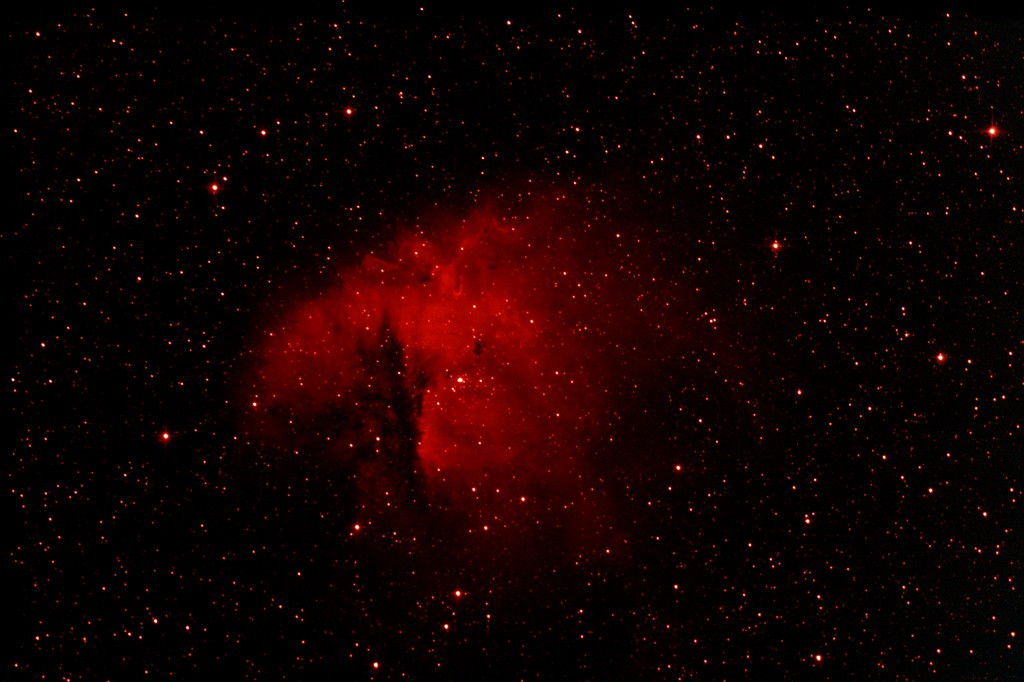 Debut astrophoto NGC 281 en h alpha Pacman11