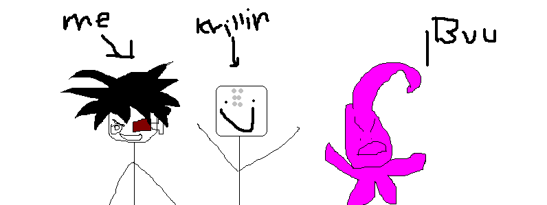 Me, krillin, and buu. :D Drawin10