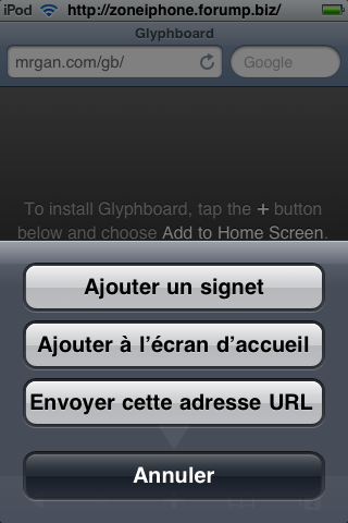 Glyphboard : icônes sur le net 210