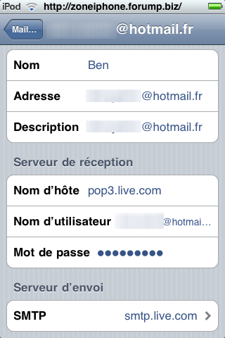 Compte Hotmail dans l'application "Mail" Img_0042