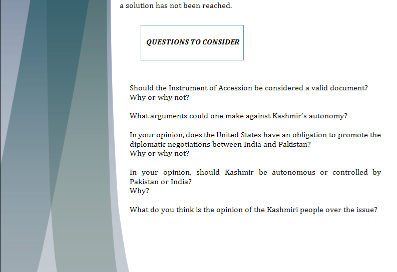 Asia Study Guide - Question of Kashmir's Territorial Dispute Kashmi25