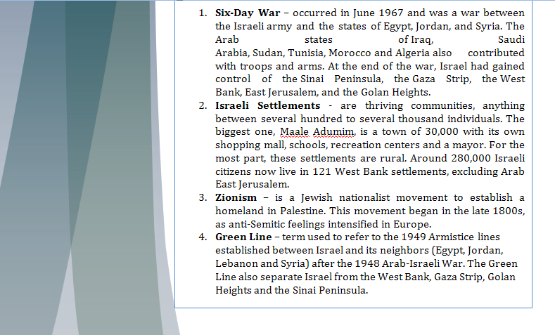 Middle East Study Guide - Question of Israeli Illegal Settlements Israel13