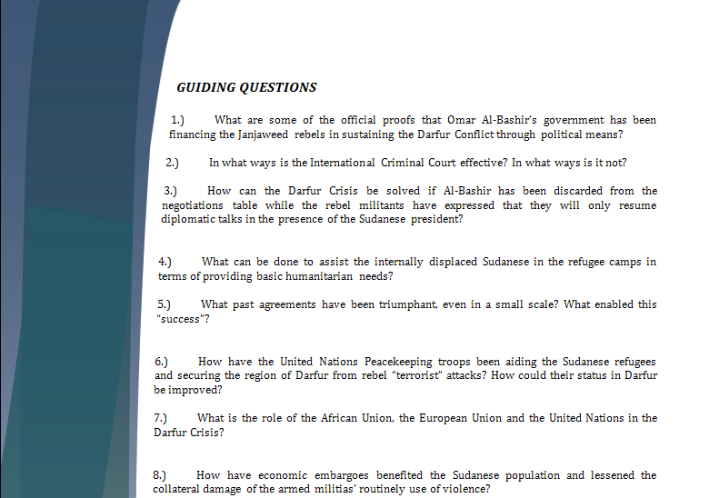 Security Council Study Guide - Question of Darfur Crisis Darfur21