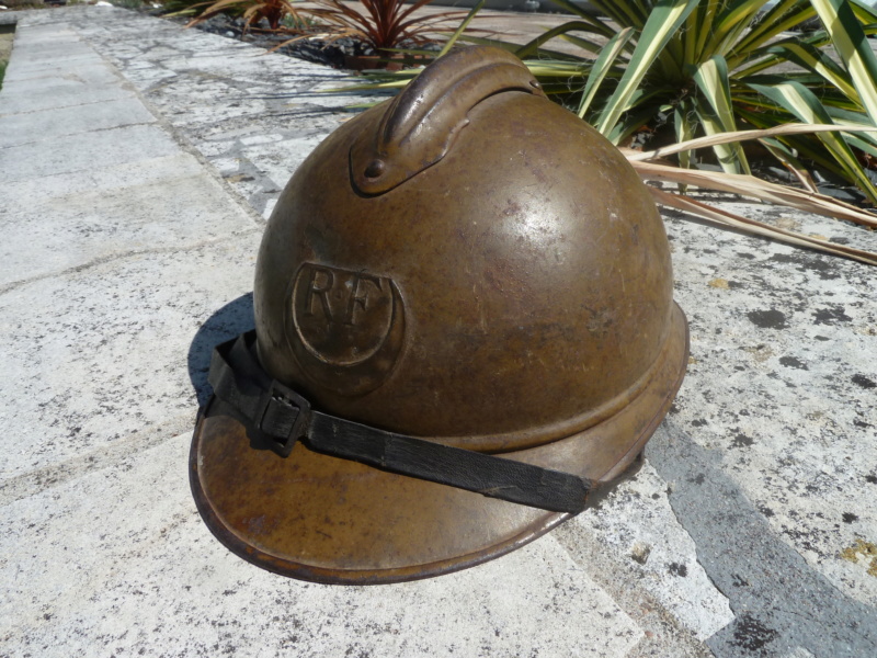 Casque Adrian 15 Moutarde Troupes d'Afrique ESC - OCT 4 Terminé P1120365