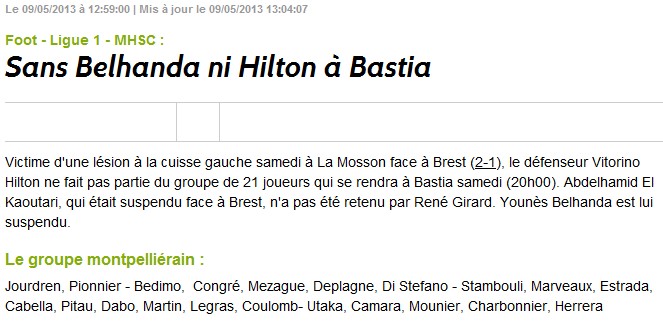 Bastia 3-1 Montpellier S45