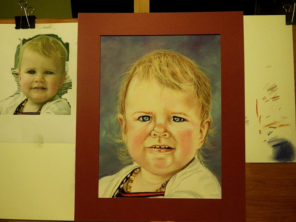 Voilà le Portrait que j'ai fait de ma Petite Fille aux Pastels Morgan16