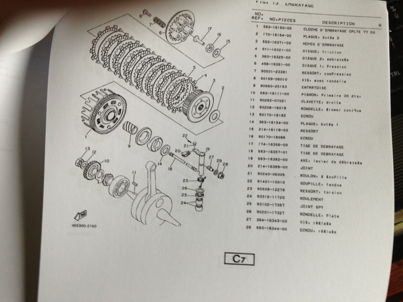 Embrayage-Cloche Noix-PIGNONNERIE-sr500-xt500 (1) : différences et modèles, montage pignons et rondelles ? - Page 2 Img_0710