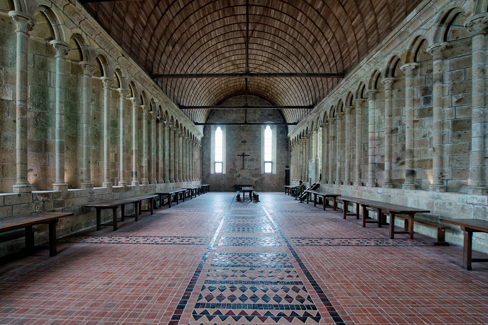 [Architecture_et_Graphisme]  ☞ Abbaye du Mont-Saint-Michel. L'ancien réfectoire P1010216